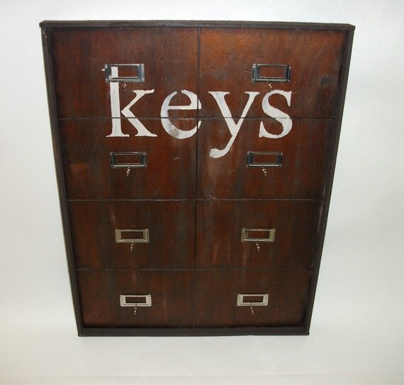Vintage Style Hotel Key Rack by dinwiddieshome on Etsy