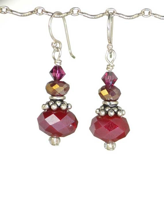 Irresistable, Faceted, Sterling  Silver Earrings