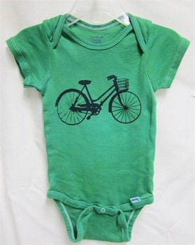 Bike on Green 24 month Onesie
