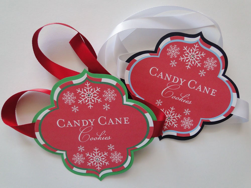 Candy Buffet or Party Labels for Holidays in Snowflake Design - Set of 10 Il_170x135