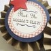 Custom Paper Rosette Clothespin Labels for BBQ Shower or Party