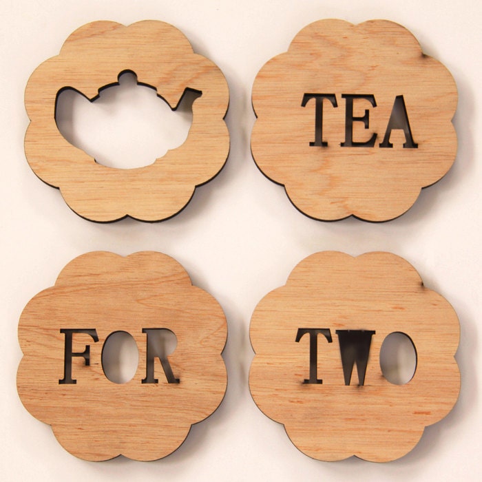 plywood two for tea coasters