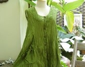 Sleeveless Cotton Top - Apple Green