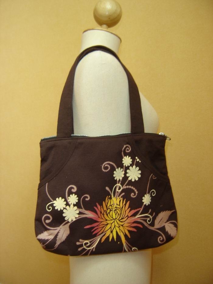Printed Cotton Shoulder/ Hand Bag I
