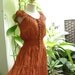 Princess Cotton Dress - Brick Orange