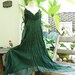 Double Layers Maxi Cotton Dress III - Forest Green