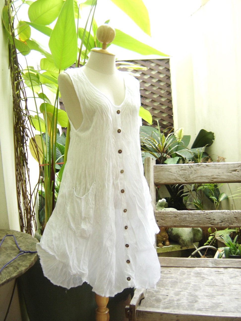Sleeveless Cotton Top II - White