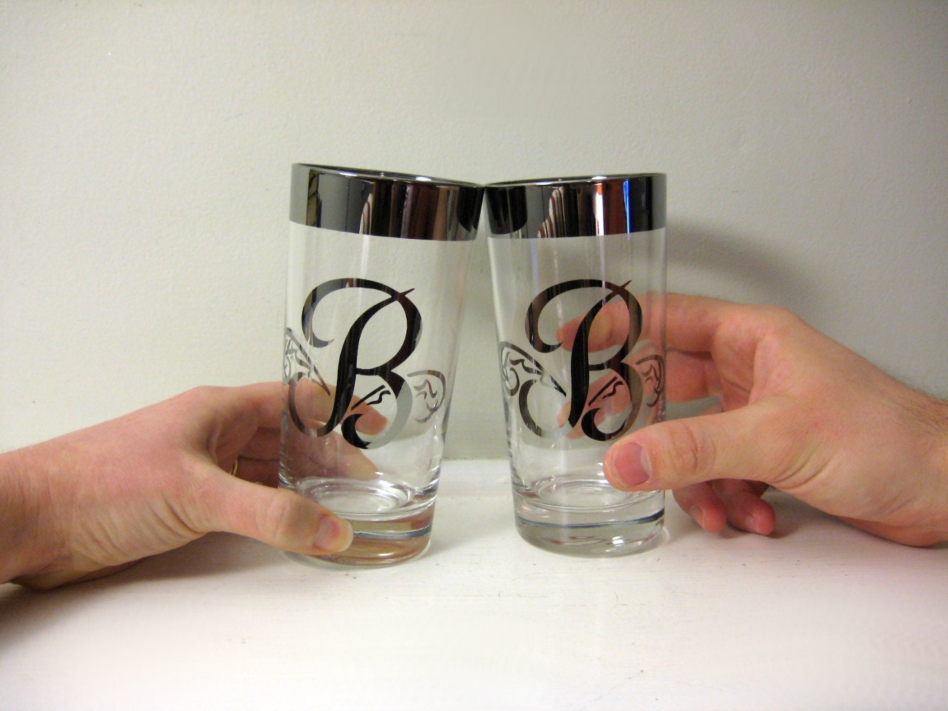 Vintage Initial B Silver Rim Glasses Dorothy By Saltandginger