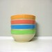 Vintage RaffiaWare Melamine Ice Cream Bowls, Mallory Randall Corp, Thermo-Temp, Retro Kitchen Plastic, Summer Snack Set, Planter Dishes