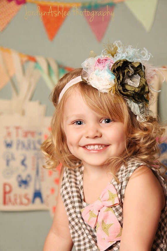 Spring Extravaganza headband made to match Matilda Jane, Persnickety and Serendipity