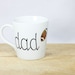 Personalized Ceramic Mug Hand Painted white  tea cup mug  Dad football kitchen decor Decorative Art