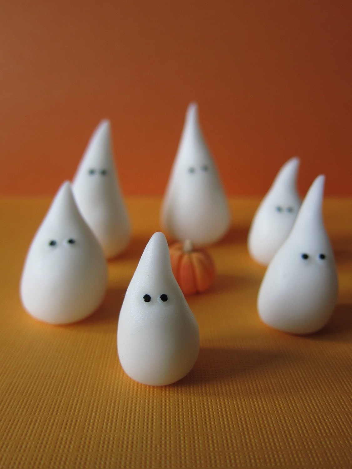 Halloween Ghost Brothers Cupcake Toppers (12 Variety Ghosts plus mini Pumpkins )