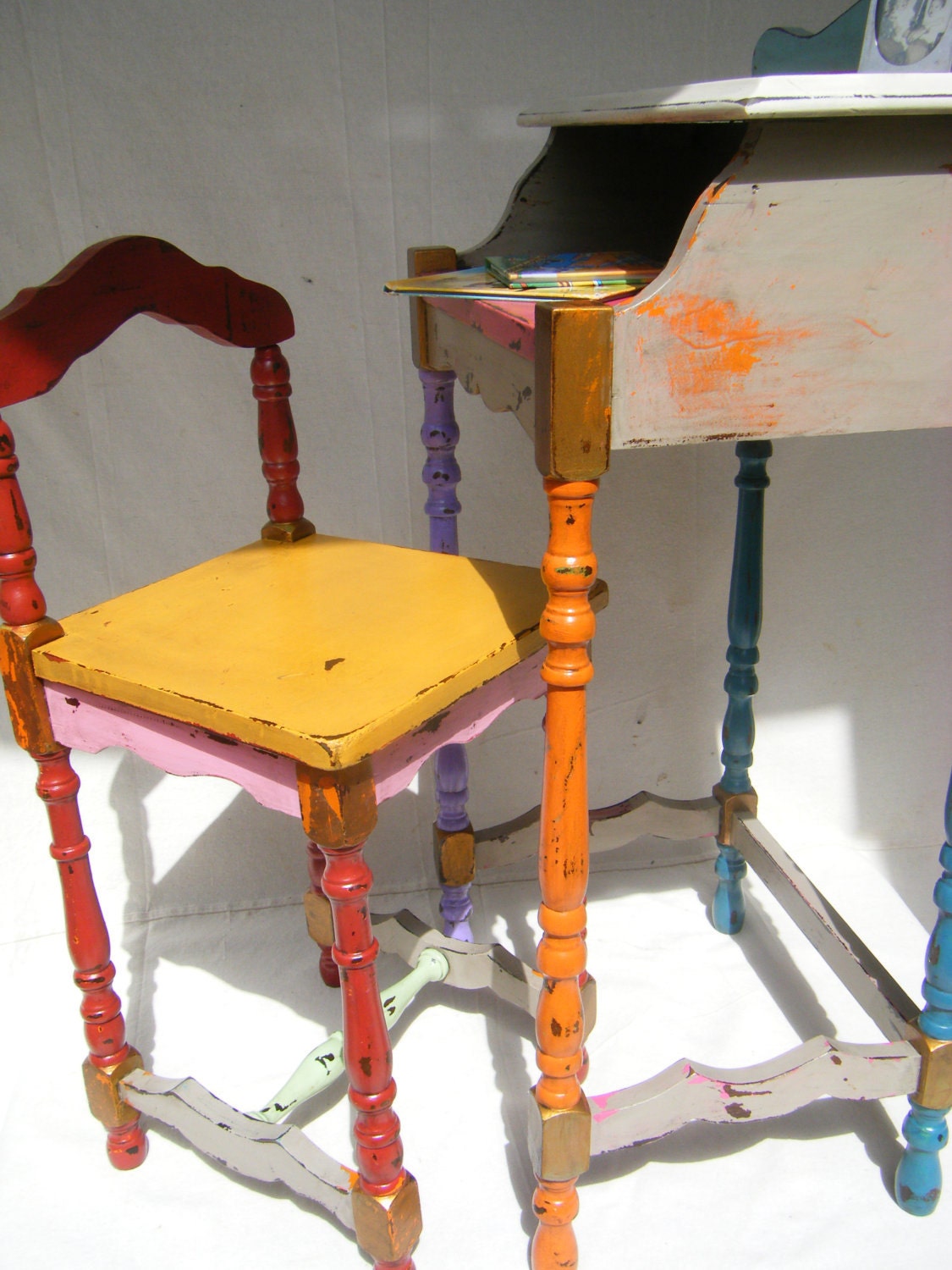 LAYAWAY FOR HOLLY-Cottage Chic Child's Desk and Chair