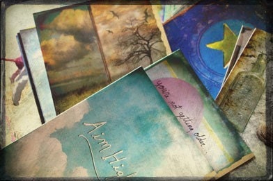 Aim High - Greeting Card - Graduation Promotion Inspirational Clouds Blue Sky - 5x7 - Encouragement Optimistic Strive