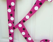 Initial monogram letter for wedding receptiopn decor with polka dots 24" Example