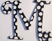 Letters polka dot initial fun wedding monogram wreath add on 18" (inch) letter EXAMPLE