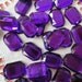 Purple octagonal acrylic rhinestone 14 mm 30 pcs