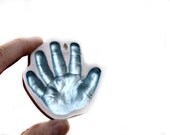 Painted Bisque fired  prints of  hand or foot imprint