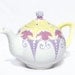 Whimsical teapot  hand painted with lace dotting