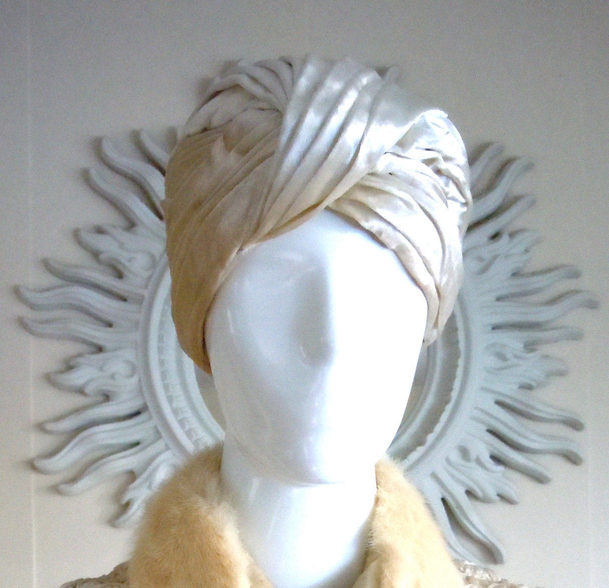Christian Dior Turban Hat/ 1950's Dior Hat/ Velvet/Vintage Turban