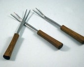 Mid Century Teak Cocktail forks set of 11