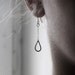Tears II . gold filled and oxidized silver dangle earrings