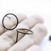 Circles . oxidized sterling silver post earrings