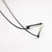 V . oxidized sterling silver necklace with oxidized pendant