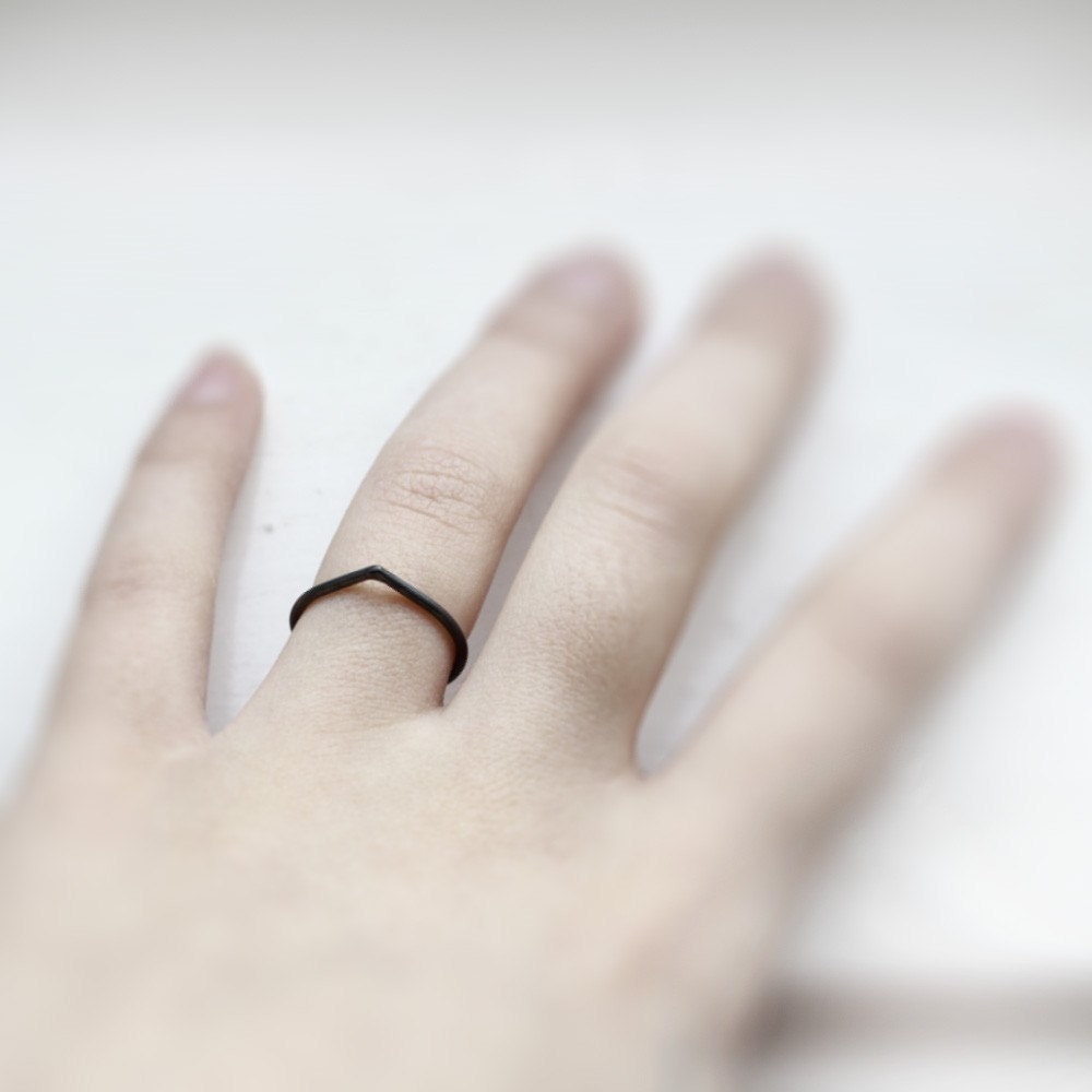 Thorn . oxidized sterling silver ring