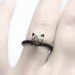 RESERVED Eye II . rough diamond oxidized sterling silver ring