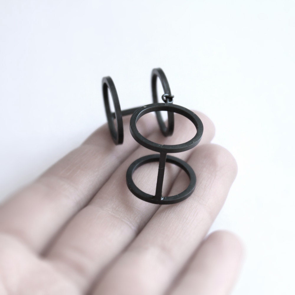 Personal armor . oxidized sterling silver joint ring