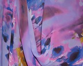 Orchid Abstract Floral Polyester Chiffon Print--One Yard
