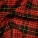 2 REMNANTS--Red and Black with Yellow Plaid Polyester Blend Suiting Fabric--1.5 Yards Total