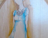What Chest Hair - Wood burning and Watercolor Art