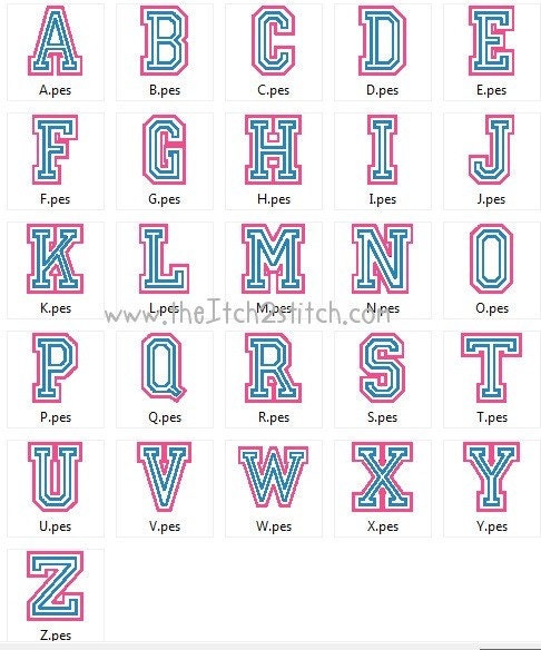 Double Applique Varsity Font Satin Finish