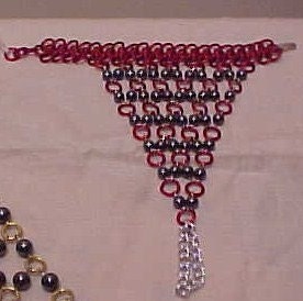 One chainmail handflower bracelet for medievalists, fantasy costumes, belly dance, tribal, SCA