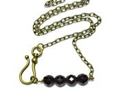 Amethyst Crystal Lariat Necklace - Choose Your Color - Customizable Necklace
