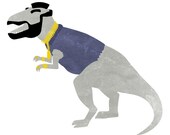 Dinosaur Illustration / Mr T-Rex by Kaydi-did / humorous silly print
