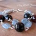 Brown Agate and Blue Kyanite Sterling Silver Bracelet