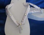 White Wedge Flip Flops - Starfish Flip Flops Beach Bride Starfish and Rhinestone Flip Flops Sandals