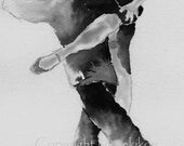 I'm Your's -- Framed Giclée Of Argentine Tango Ink Painting