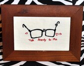 Talk Nerdy to Me Framed Embroidery