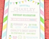 Printable Sweet Shoppe Party Invitation