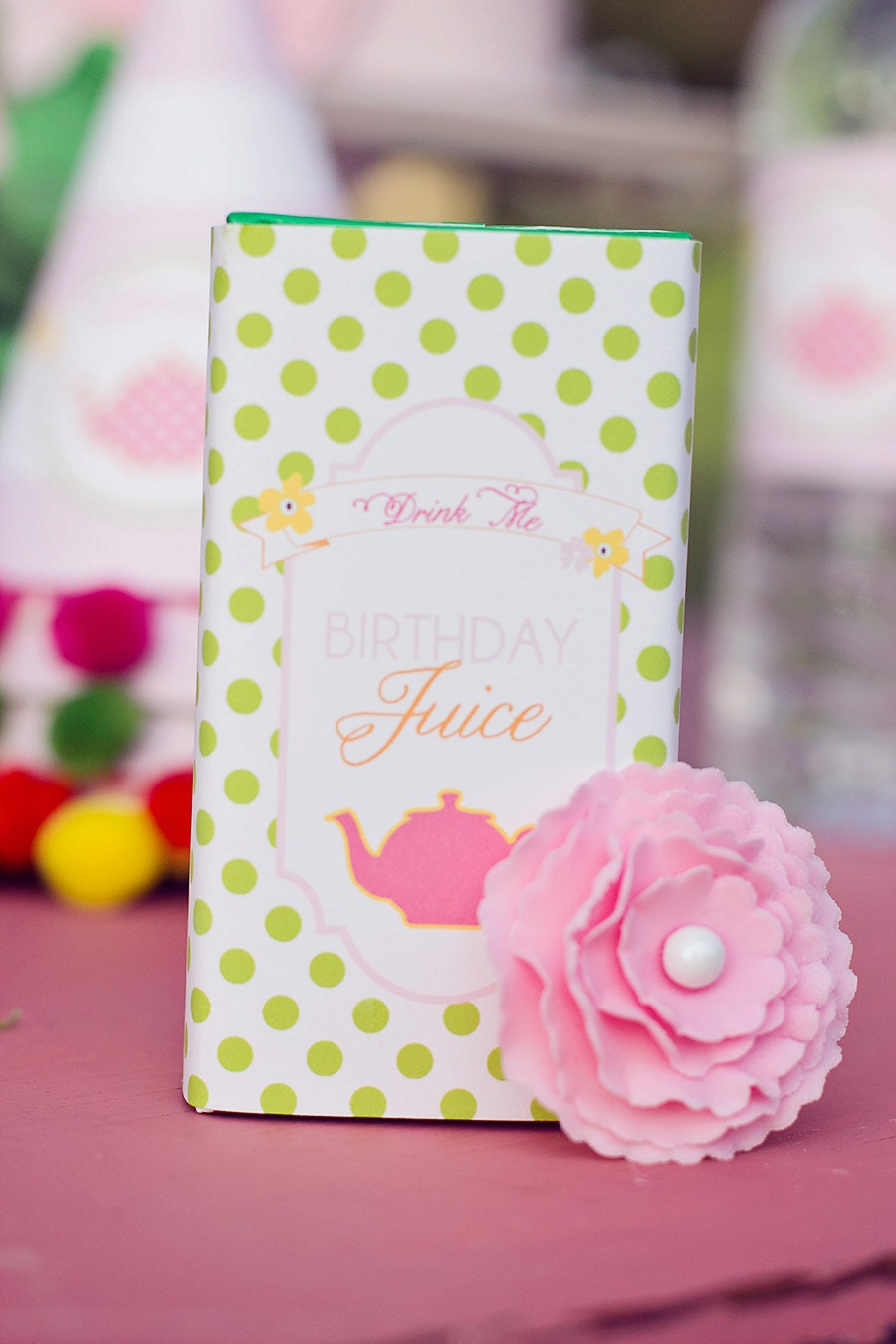 DIY Printable Juice Box Wraps - Garden Tea Party