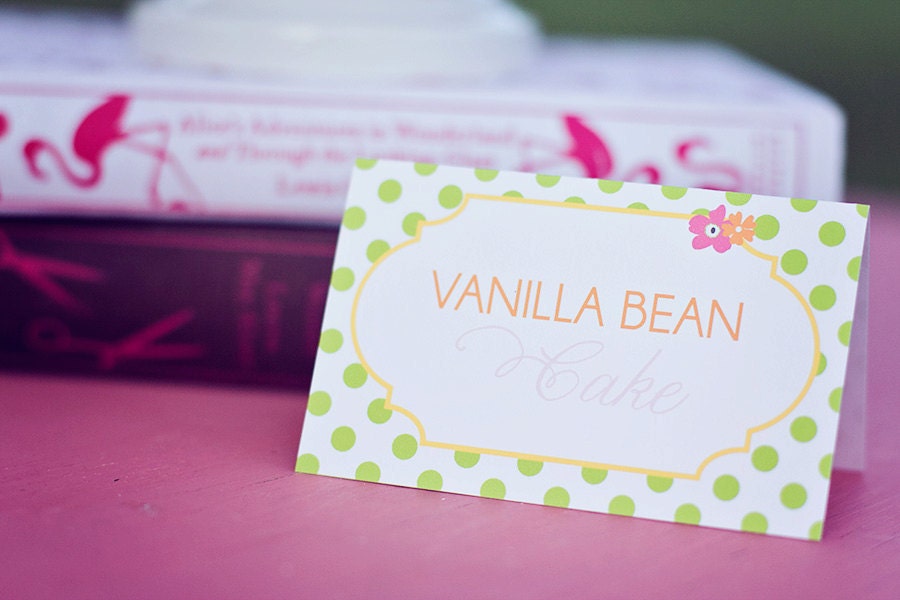 DIY Printable Food Labels/Tents - Garden Tea Party