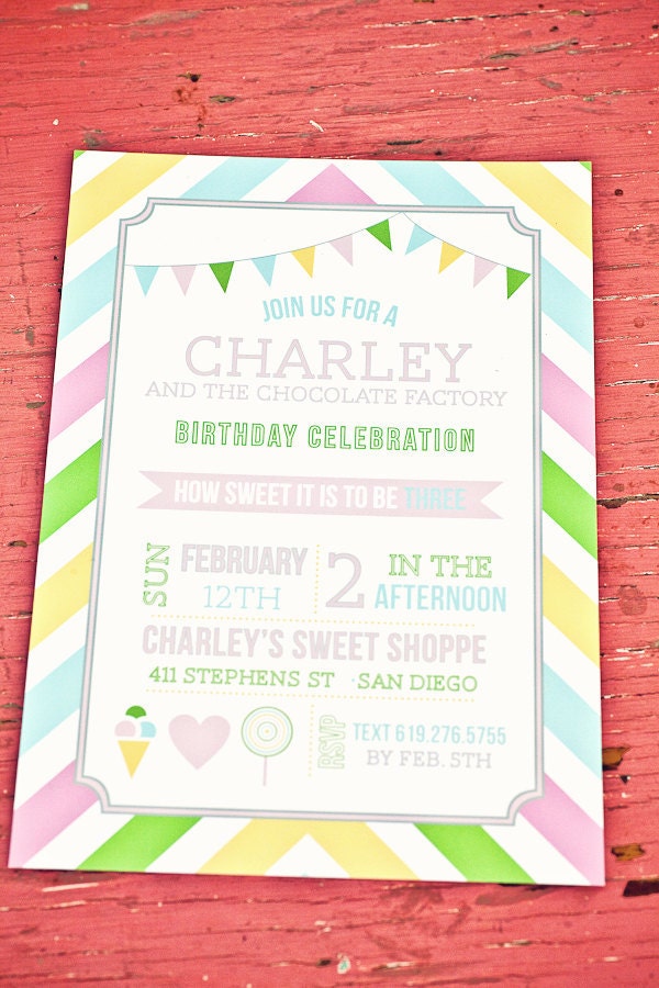 Printable Sweet Shoppe Party Invitation