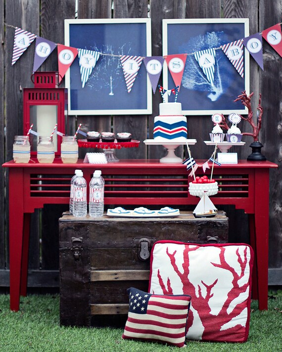 Printable Ahoy it's a Boy Baby Shower Package
