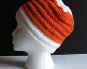 Orange & White Crochet Hat