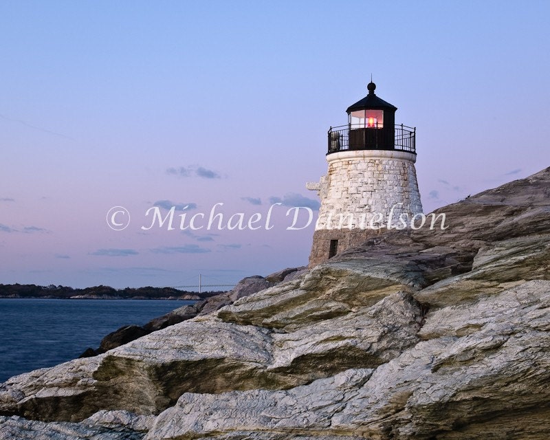 Photograph Nautical Lighthouse Castle Hill Rhode Island Print