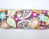 Reversible Car Seat ARM PAD Handle Cover -- Brown Green Pink Yellow Orange Paisley and Stripes